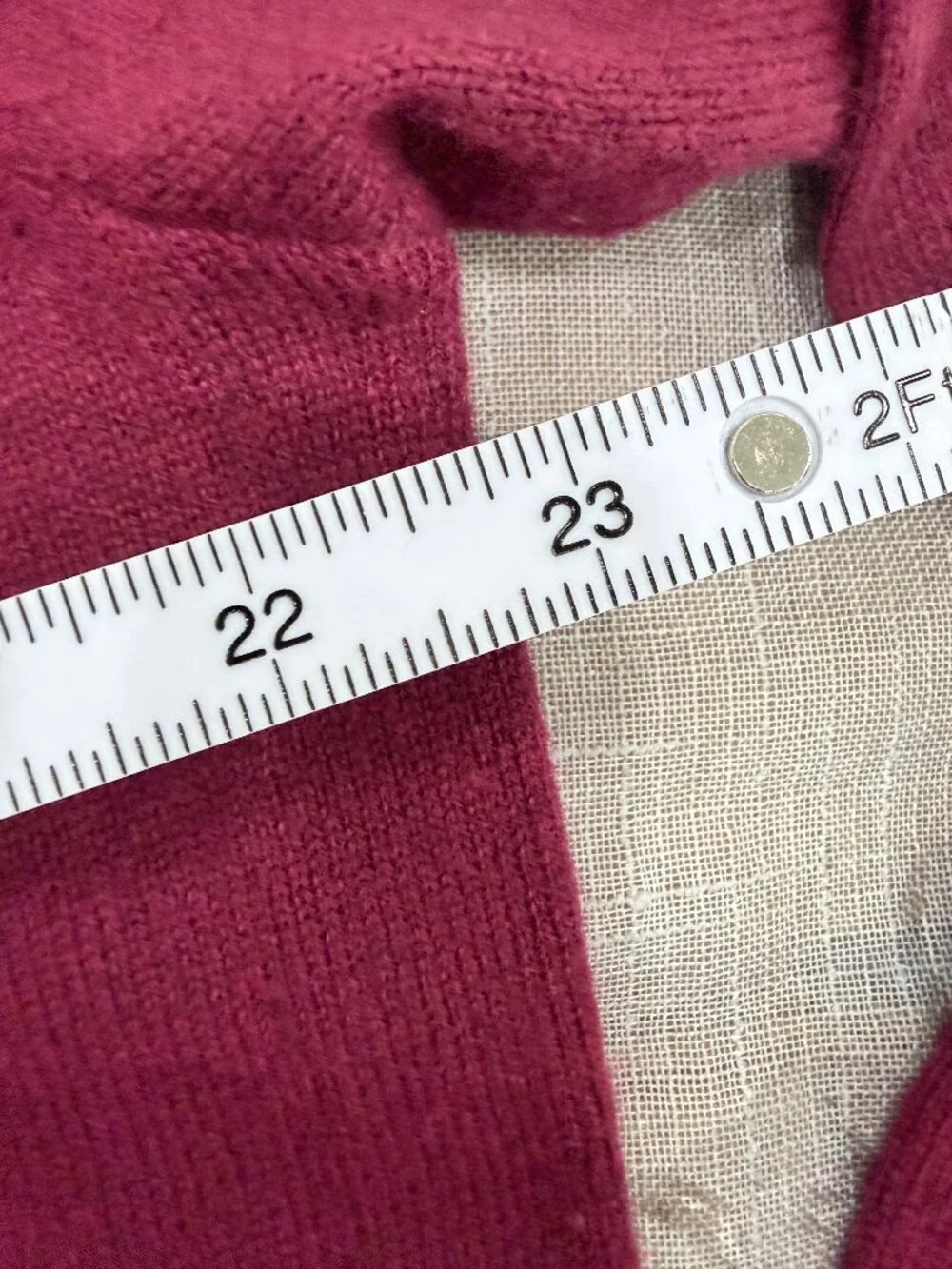 J.Crew 100% Cashmere V-Neck Sweater Large Berry Red Burgundy Soft Luxury Knit